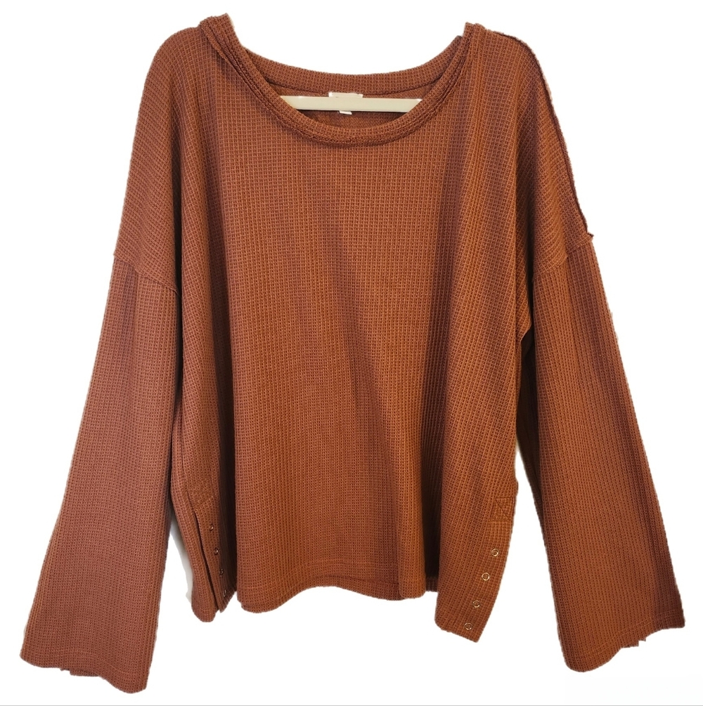 POL Waffle-Knit Pullover
